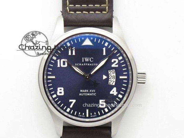 MIROTIME 0509 Pilot Chrono SS AZF 1:1 Best Edition Black Dial Orange Markers on Brown Leather Strap A EasyCare 7065